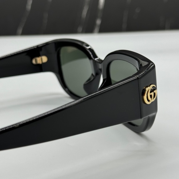 NEW GG1599SA 001 GUCCI BLACK GREY OVERSIZED WOMEN GUCCI SUNGLASSES